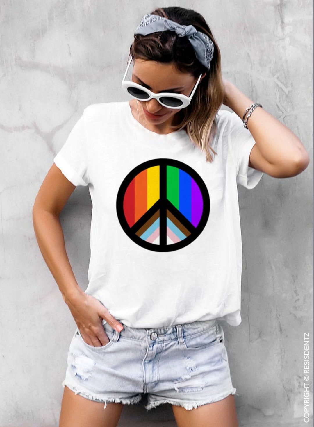 Peace Progress LGBQT Lesbian Gay Pride T-shirt Gay Pride - Etsy