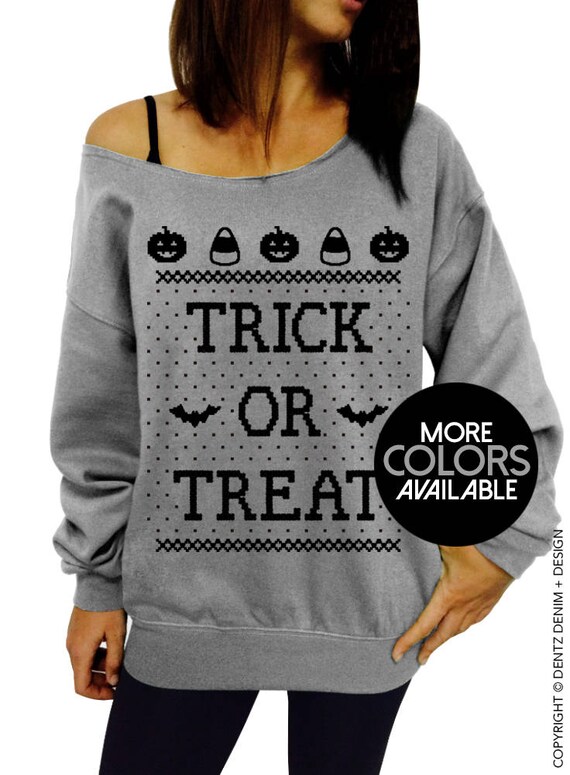 Trick or Treat Halloween Sweater Costume Women's - Etsy New Zealand