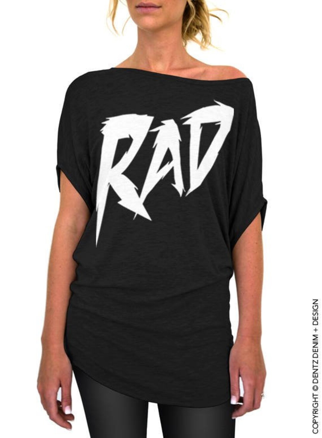 Rad 80's Theme Slouchy Tee Shirt Tunic Length Top - Etsy