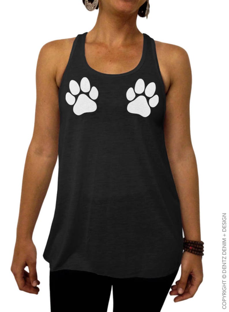 Dog Paws Dog Paw Print Tank Top Flowy Racerback Tank Top | Etsy