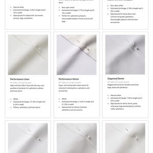 a bunch of different types of fabric on a white background