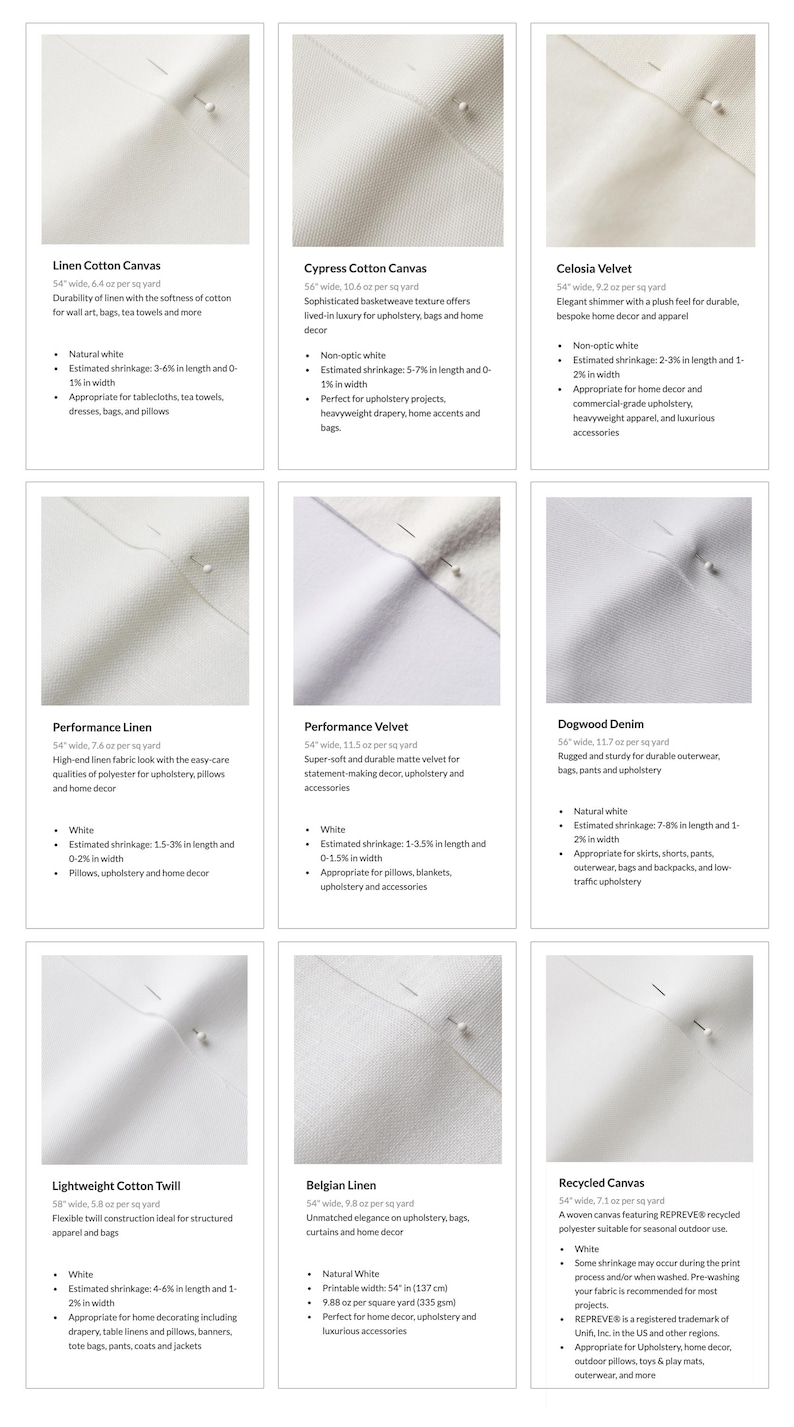 a bunch of different types of fabric on a white background