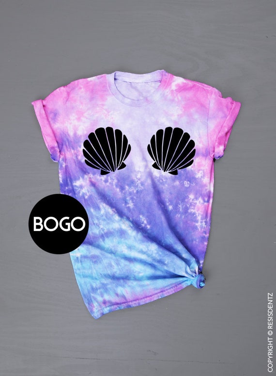 tie dye little mermaid shirt