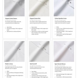 a brochure showing different types of clothing