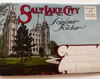 Souvenir of Salt Lake City Utah - Vintage Postcard Booklet - Picture Souvenir Booklets
