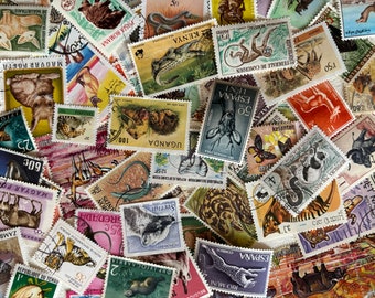 Tiere – Viele weltweite Tierbriefmarken für Kunstprojekte, Sammlungen, Decoupage, Papierhandwerk, Collagen und mehr...
