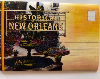 Historic New Orleans - Vintage Postcard Booklet - Picture Souvenir Booklets
