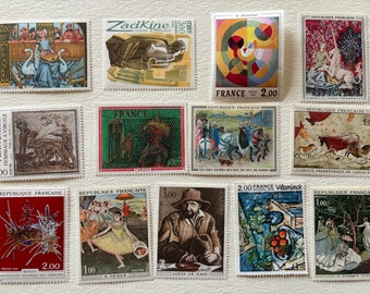 French Stamps - Mint Stamps from France for Collections, Paper Crafts, Collage, Card Making, Jewelry, Decoupage, etc.