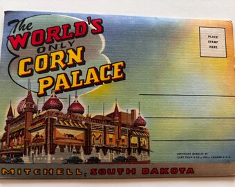 Corn Palace of South Dakota - Vintage Postcard Booklet - Picture Souvenir Booklets