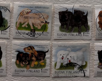 Dogs - Lot of Worldwide Postage Stamps From Belgium -  for Collecting, Decoupage, Paper Crafts, Collage and More...