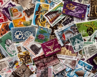 Egyptian Stamps- Stamps from Egypt for Collections or Crafting
