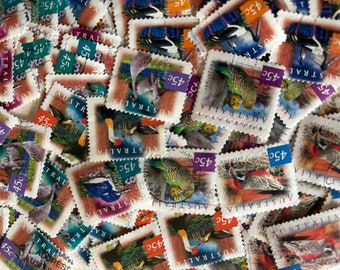 Oiseaux australiens - 80 timbres - Timbres vintage d'Australie pour les collections, le découpage, les travaux manuels en papier, le collage et plus encore...