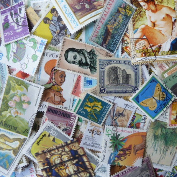 500 Stamps -  Massive Lot of Stamps for Scrapbooking, Decoupage, Paper Crafts, Collage and More...