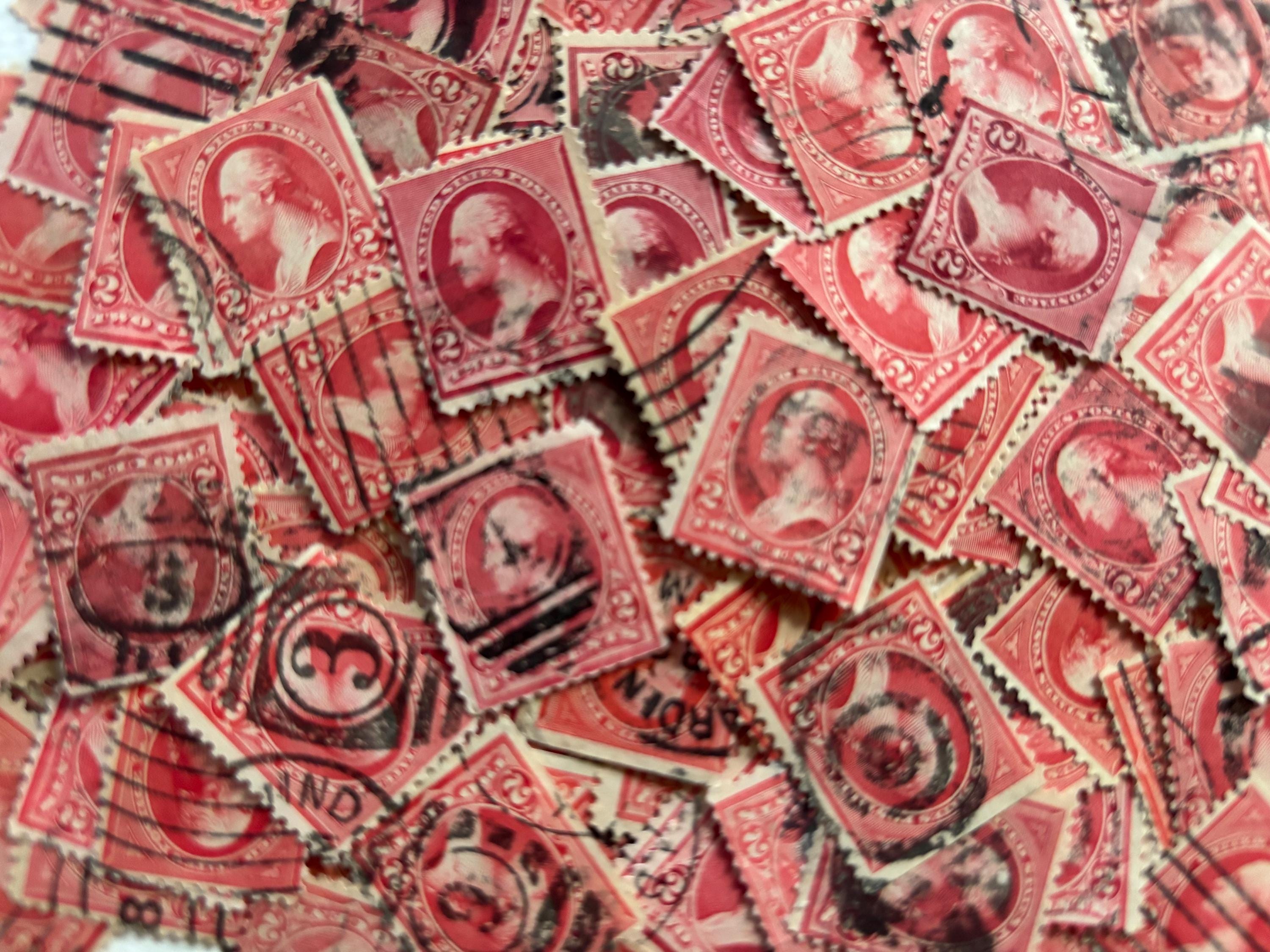 2 Cent Red Stamp - Etsy