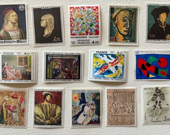 French Stamps - Mint Stamps from France for Collections, Paper Crafts, Collage, Card Making, Jewelry, Decoupage, etc.