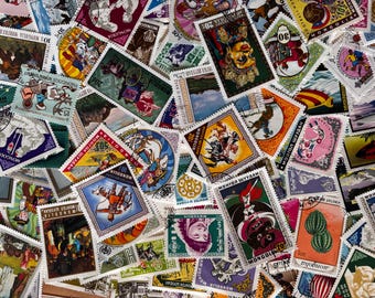 Stamps From Mongolia - Vintage Stamps from Mongolia for Art Projects, Decoupage, Paper Crafts, Collage, Collections, and More...
