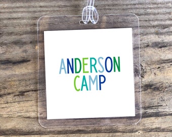 Personalized Bag Tags | Kids Bag Tag | Modern Luggage Tag | Diaper Bag Tag | Backpack Tag | Travel Tag | Stroller Tag | Multi Color Name Tag