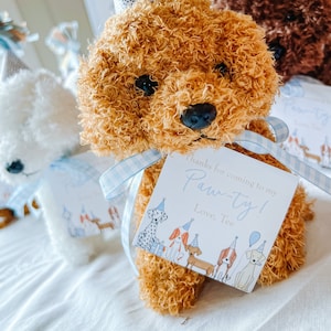 Puppy Pawty Favor Tags | Birthday Tags | Birthday Stickers | Dog Adoption Sign | Birthday Party Thank You Sticker | Puppy Adoption Gift Tag