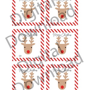 Reindeer Printable Gift Tags | Kids Printable Christmas Tags ...