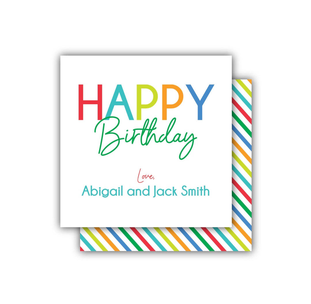 Personalized Happy Birthday Gift Cards Birthday Gift Etsy