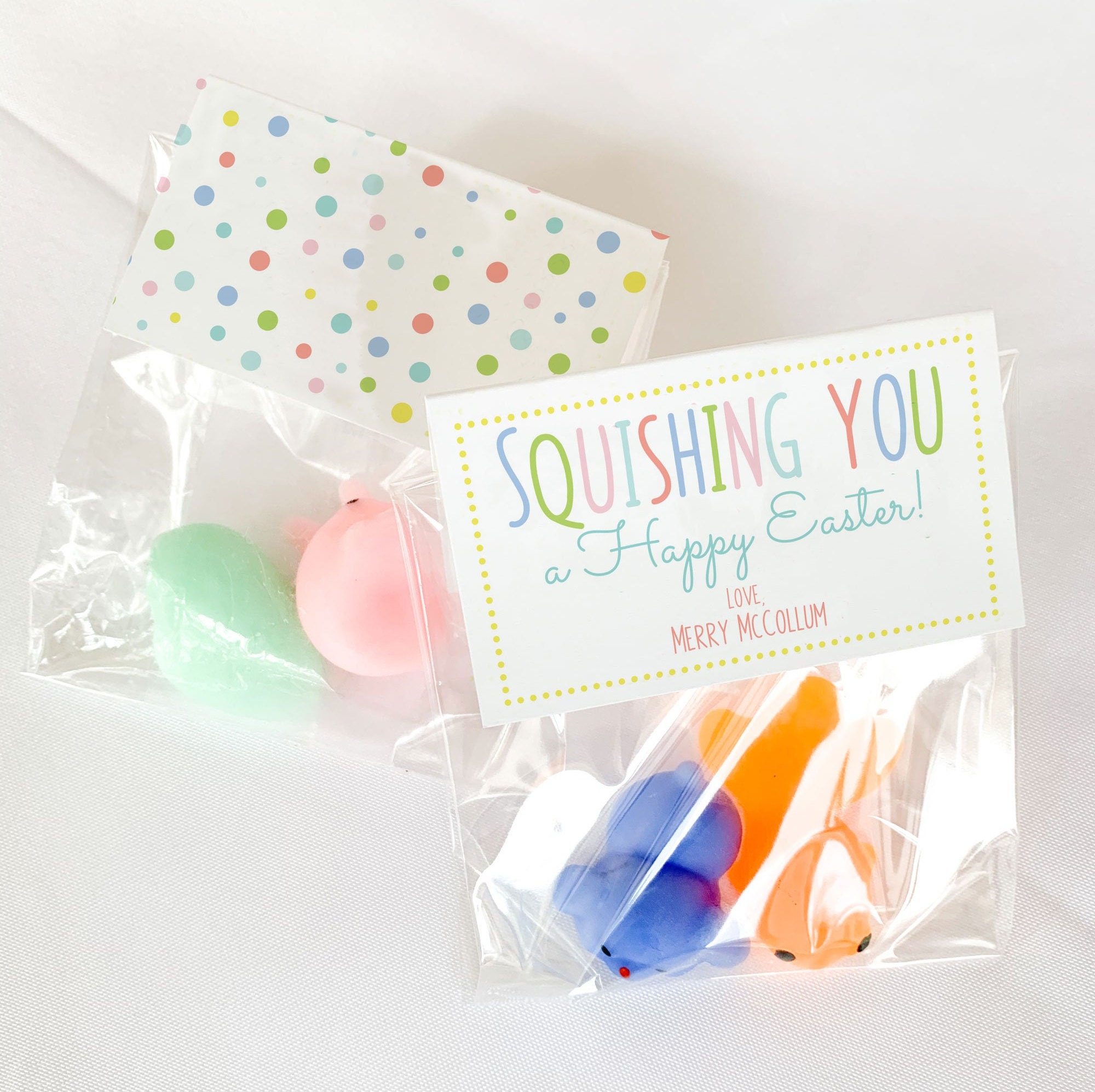 Easter Treat Topper Kids Easter Favor Tag Squishy - Etsy