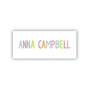 Waterproof Vinyl Stickers | Kids Labels | Baby Bottle Labels | School Labels | Rainbow Block Name | Book Labels | Camp Labels | Vinyl Labels