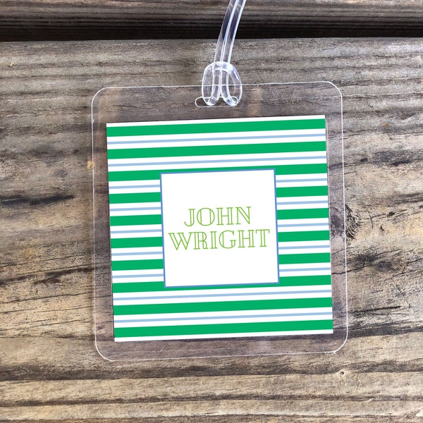 Personalized Laminated Luggage Tag Etsy