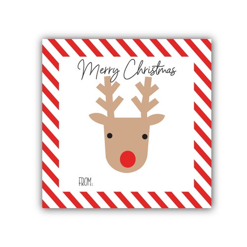 Reindeer Printable Gift Tags Kids Printable Christmas Tags - Etsy