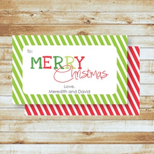 Personalized Holiday Gift Tags | Christmas Stickers | Merry Christmas Gift Tags | Christmas Gift Cards | Family Christmas Tags