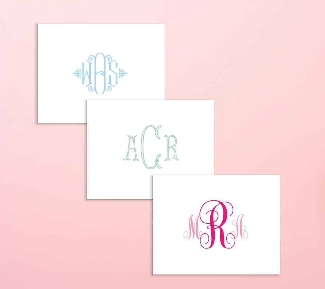 Monogram Folded Stationery | Personalized Note Cards | Wedding or ...