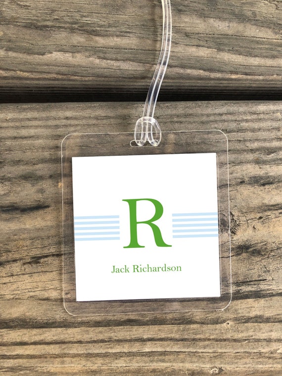 Personalized Monogram Bag Tags 