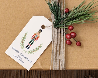 Nutcracker Christmas Tags | Toy Soldier Personalized Holiday Gift Tags | Christmas Hang Tags | Christmas Gift Stickers | Nutcracker Stickers