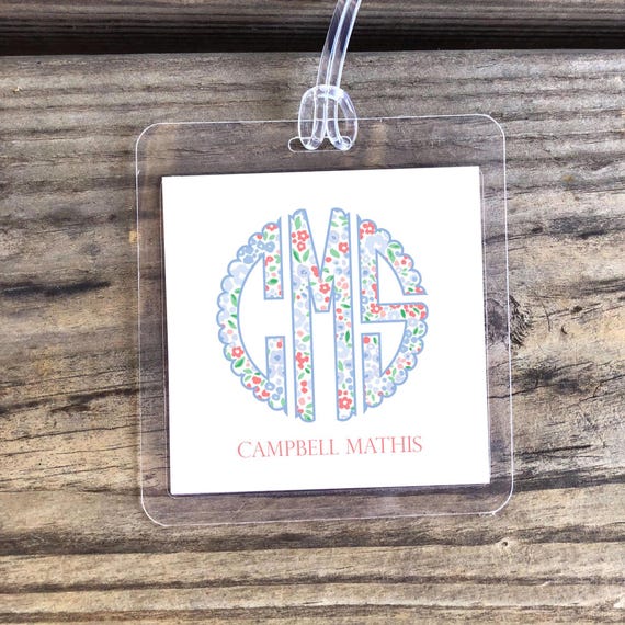 Girl Floral Backpack Tag