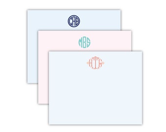 Monogram Stationery | Personalized Monogram Note Cards | Bridal Stationery | Wedding Stationery | Birthday Gift | Custom Monogram & Colors