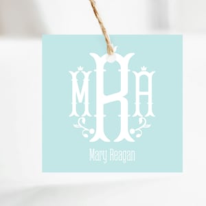 Monogram Calling Cards | Monogram Gift Tags | Gift Stickers | Couples Calling Card | Enclosure Card | Crown Ornate Monogram and Name