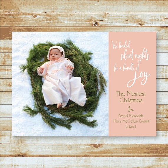 christmas card birth announcement