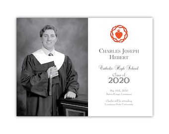 Graduation Invitation | Graduation Announcement | Graduation Card | Graduation Announcement for Boy | Class of 2021 | Senior Announcement