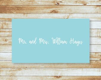 Personalized Gift Tags | Enclosure Cards | Formal Calling Cards | Couples Gift Cards | Wedding Gift | Bridal Gift | Elegant in Turqoise