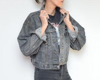 grey jean jacket