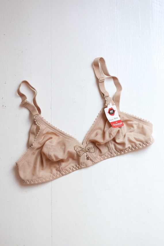 Vintage 70s Nude Bralette with Tags