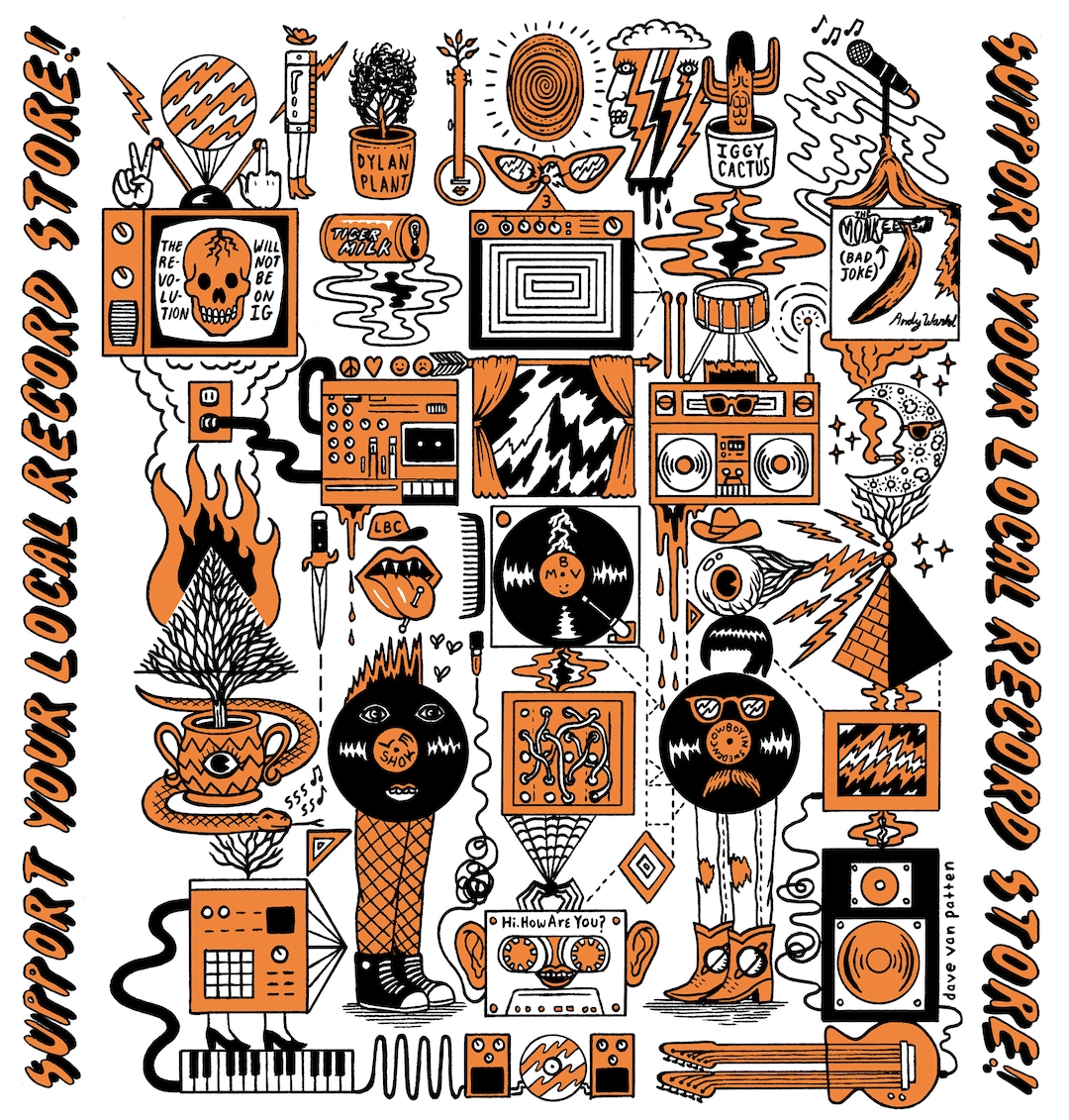 Print Support Your Local Record Store Etsy