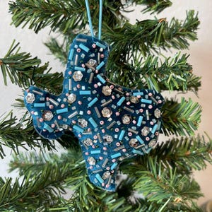 Texas Felt Beaded Ornament