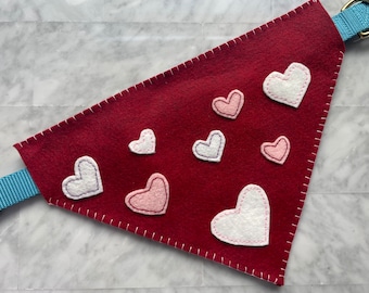 Felt Valentine’s Day Dog Bandana