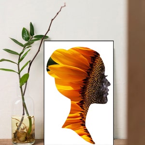 Gesicht einer Sonnenblume in Blüte