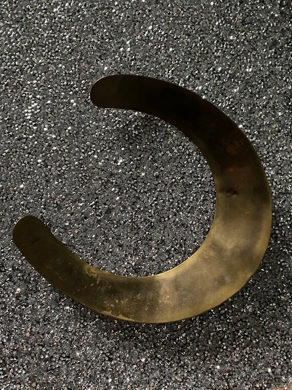 Vintage Brass two toned  collar necklace - image 3