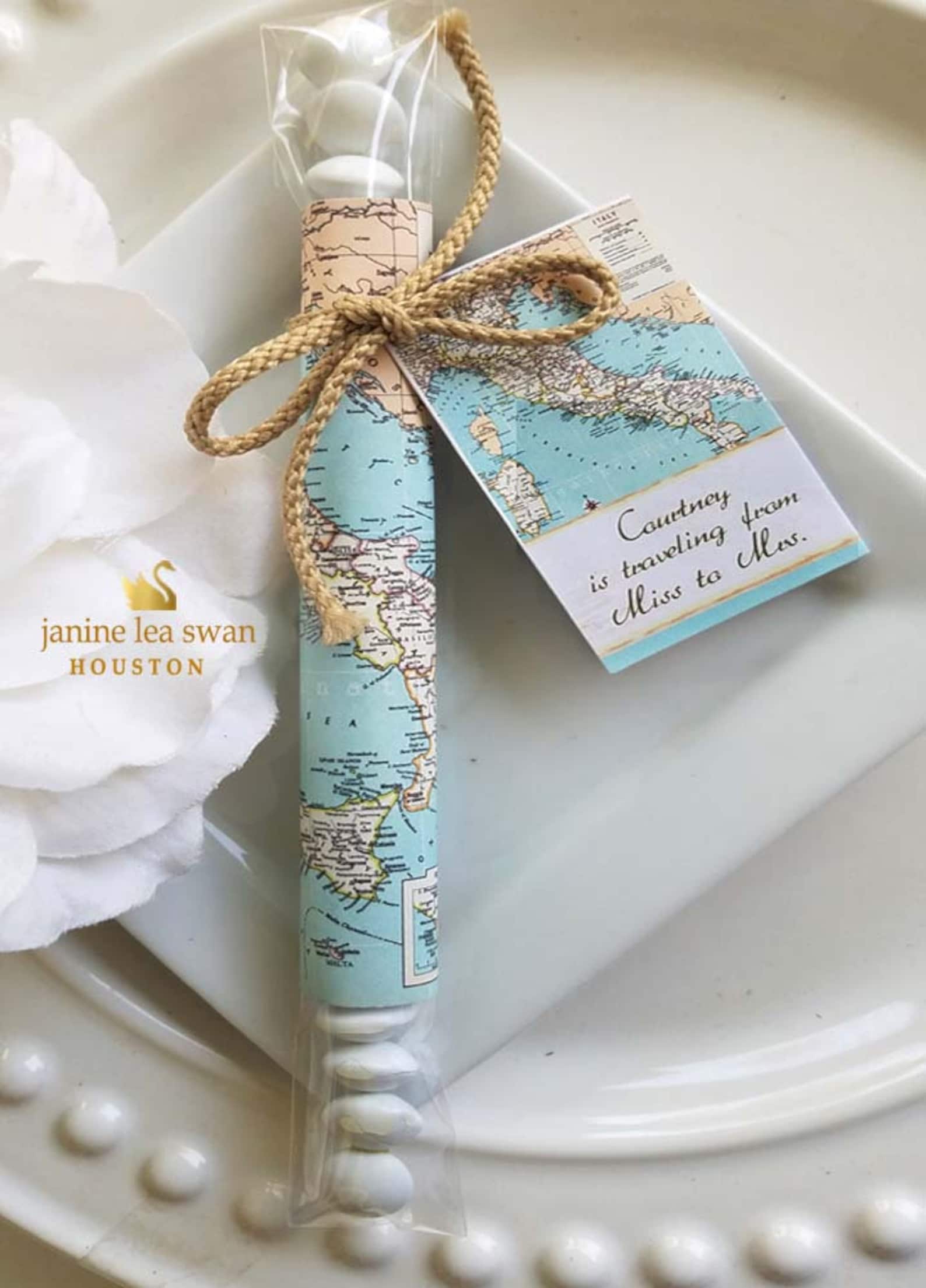Wedding Candy Favors Bridal Shower Favors Map Party Favors Etsy