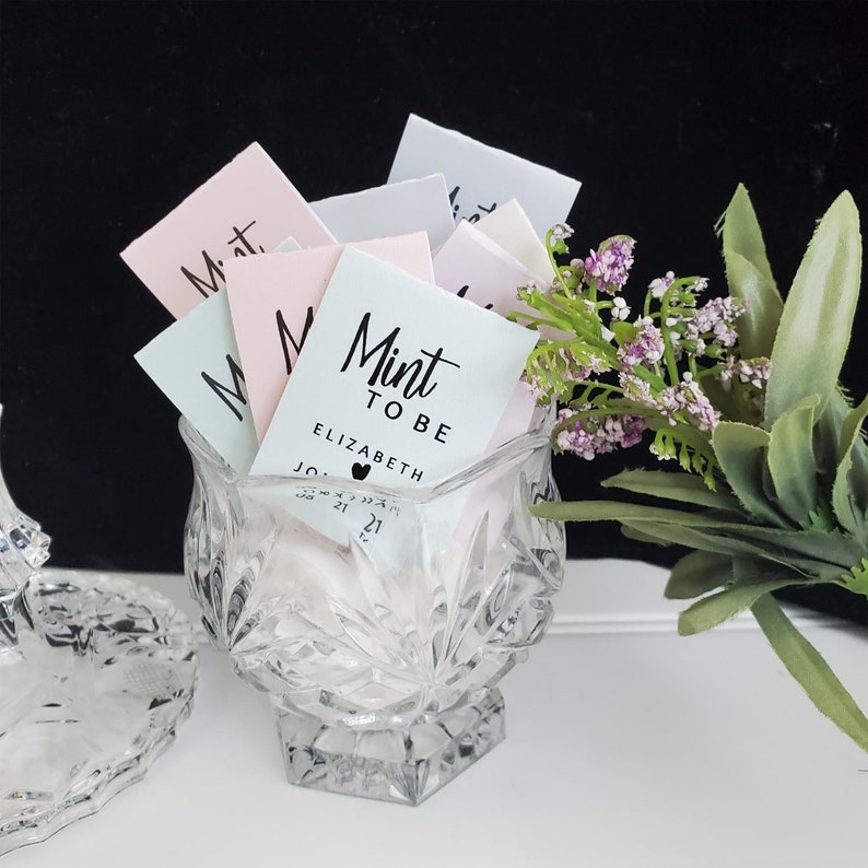 Wedding Mints Mint to Be Favors Wedding Favors Bridal Shower Etsy