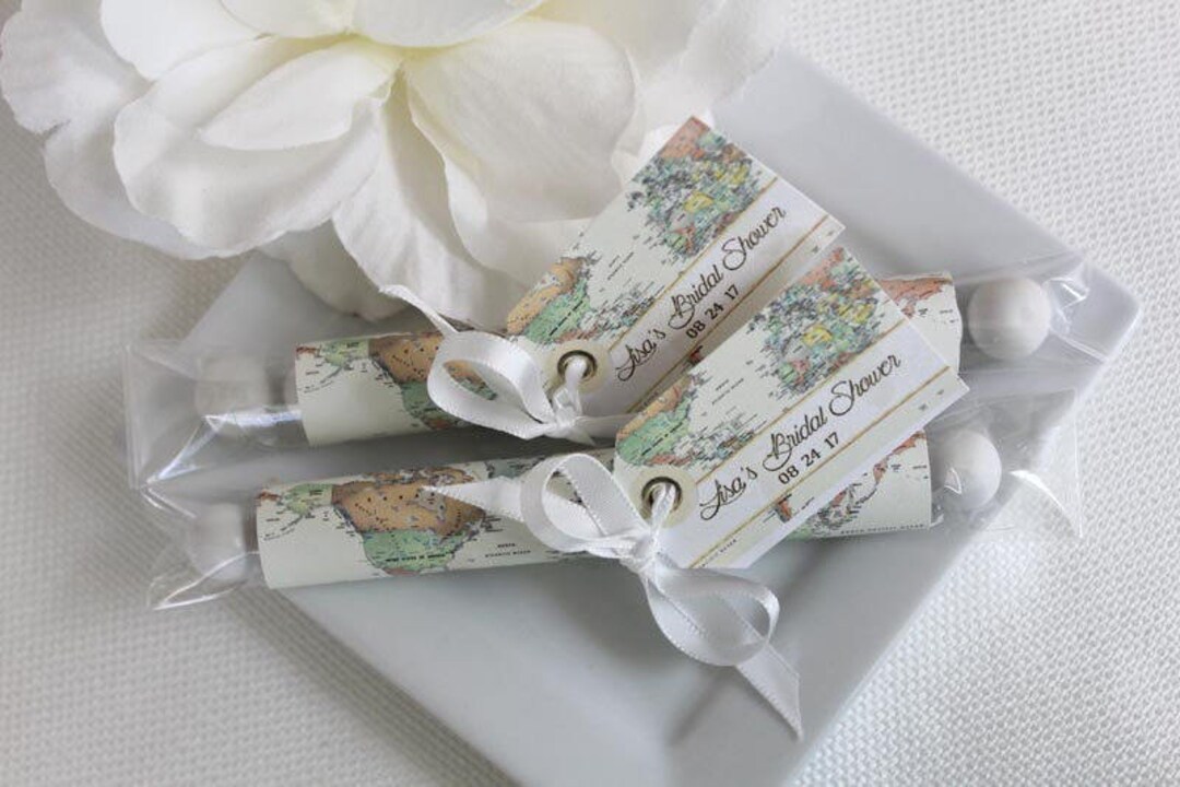 Wedding Candy Favors Bridal Shower Favors Map Party Favors Etsy