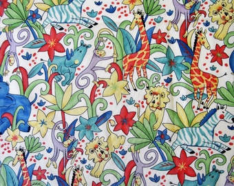 LITTLE JUNGLE JAMBOREE The Alexander Henry Fabrics Collection - Nursery Animals Quilting Cotton