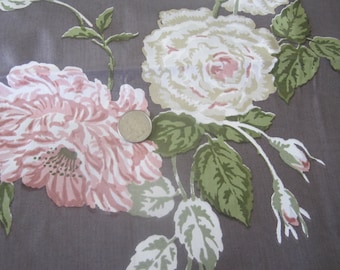 2 Yds. Floral Polished Glazed Cotton CHINTZ